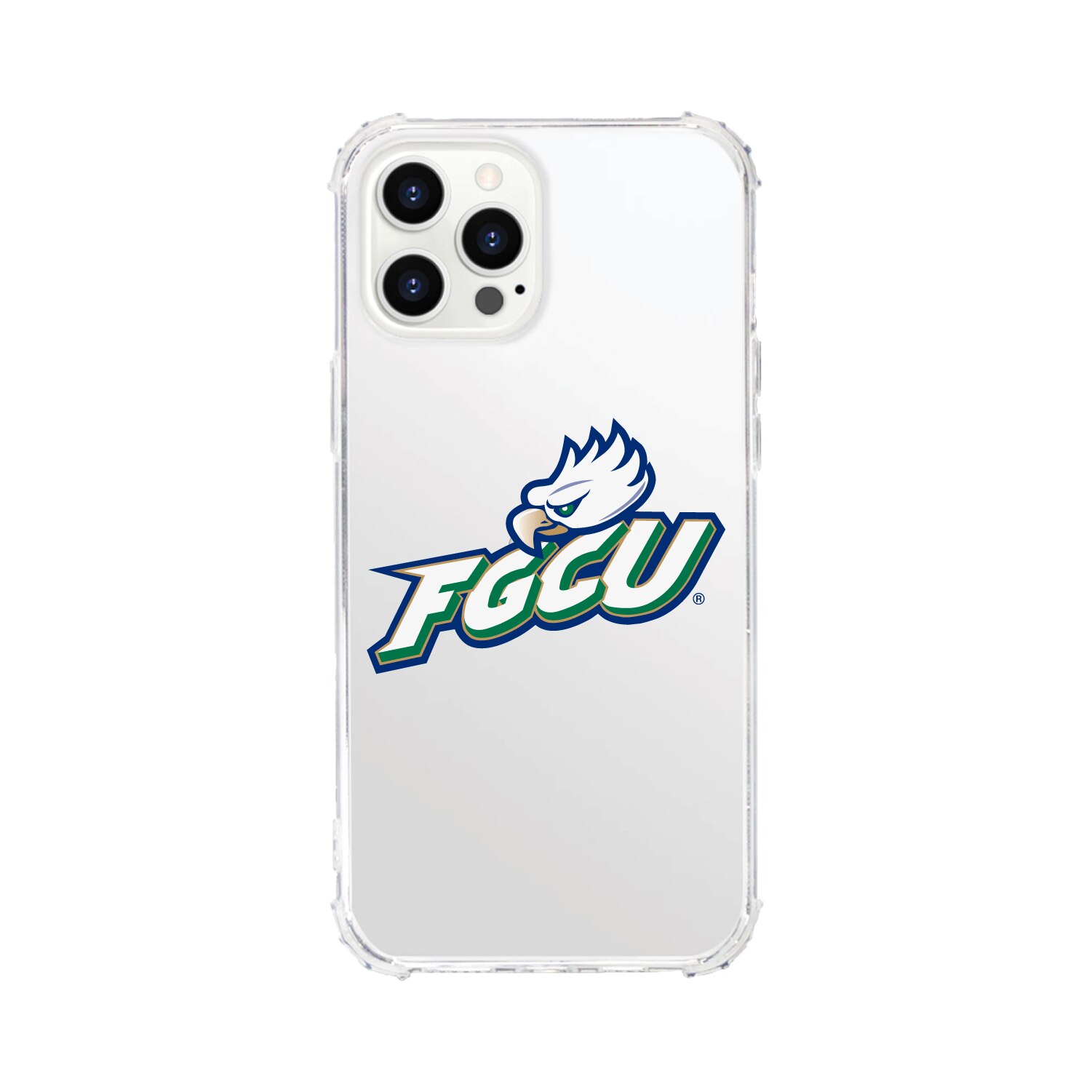 Florida Gulf Coast University Eagles Clear Tough Edge Phone Case, Classic- iPhone 13 Pro
