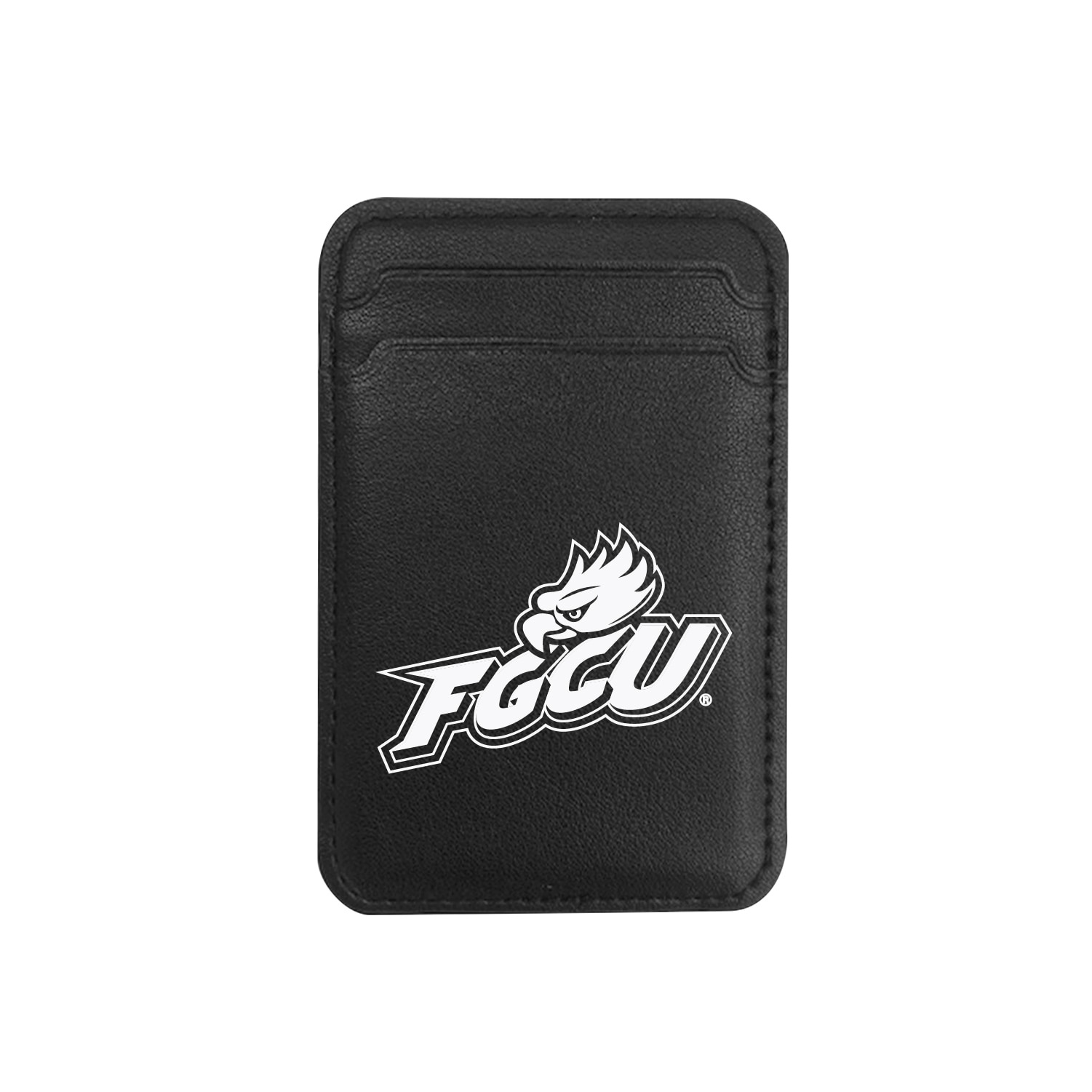 Florida Gulf Coast University V2 - Leather Wallet Sleeve (Top Load, Mag Safe), Black, Classic V1