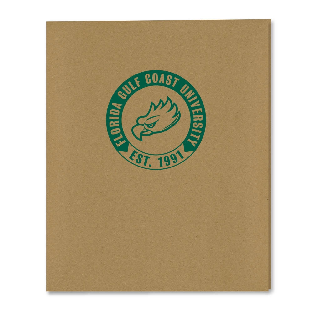 Recycled Emblematic Kraft 2 Pocket Folder, Classic