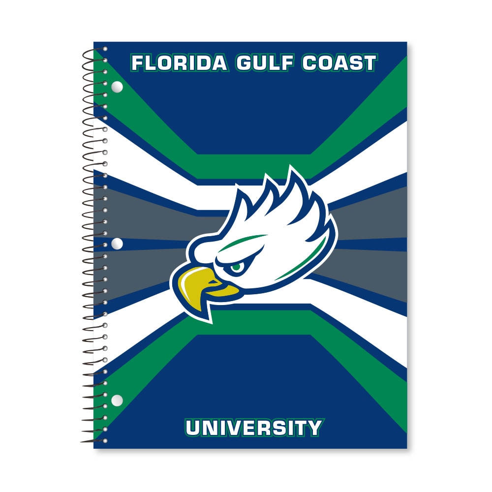 Digi Color Warp 1 Subject 11"x8.5" 70 Count College Ruled Spiral Notebook