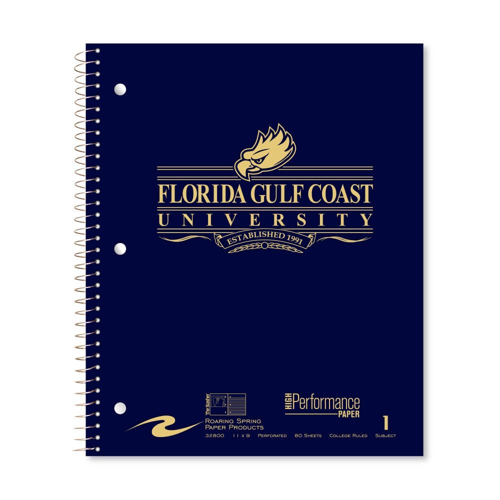 Roaring Premium 1 Subject Notebook, 8.5x11 College Ruled 20lb Paper, Pressboard Foil Cover