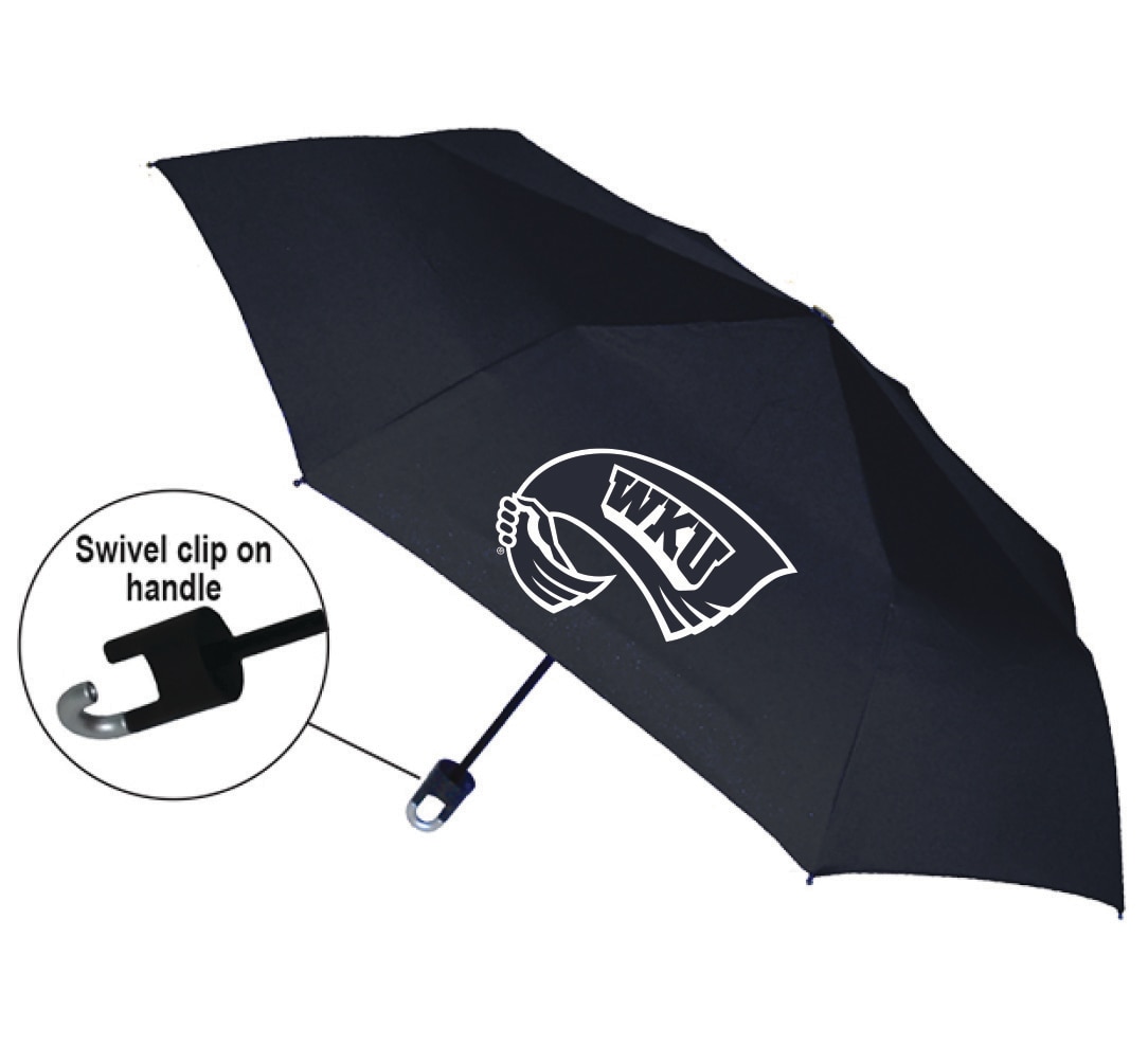 "Storm Clip" Mini Folding Emblematic Solid Umbrella 42" Coverage