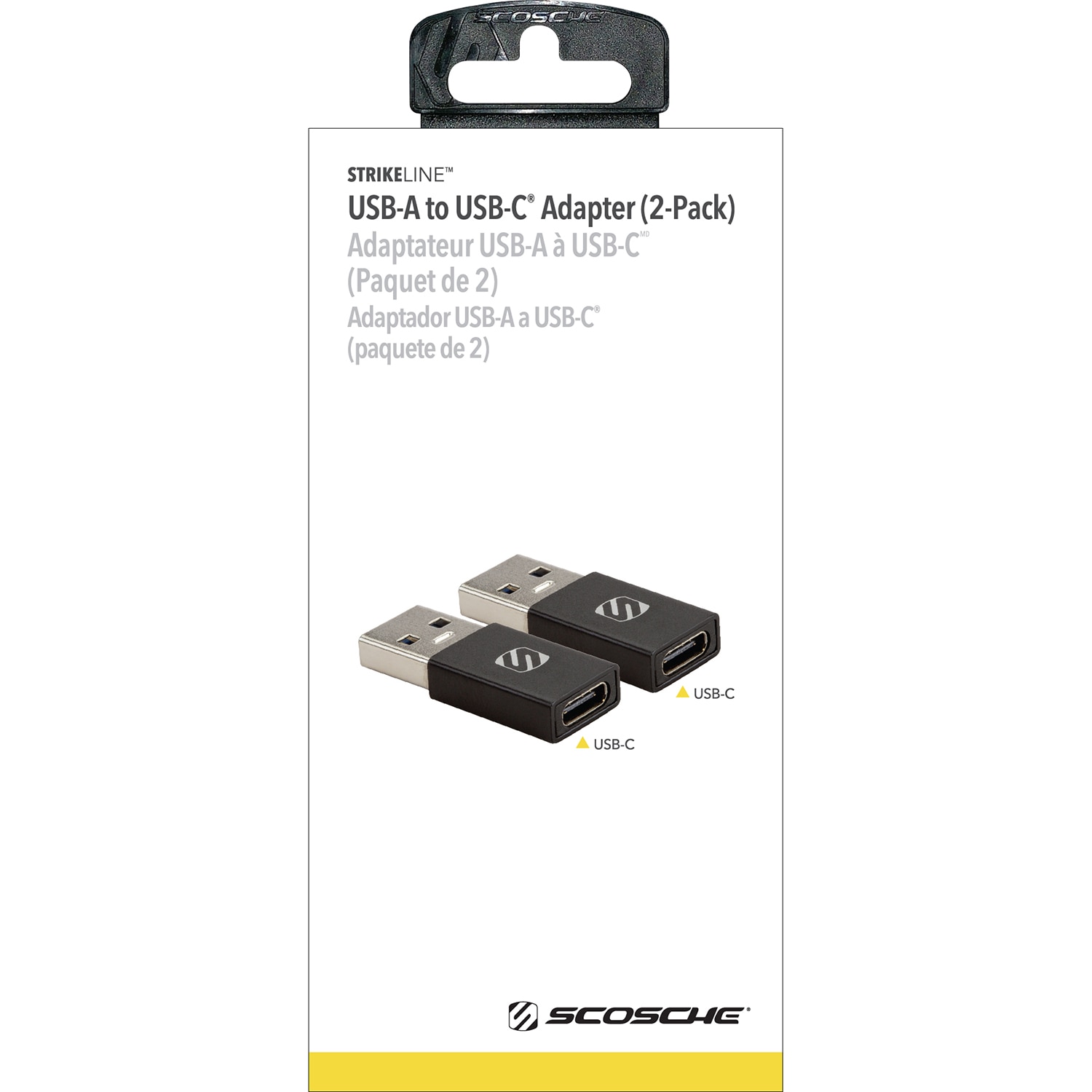 Scosche Strikeline USB Adapter 2Pk- Black