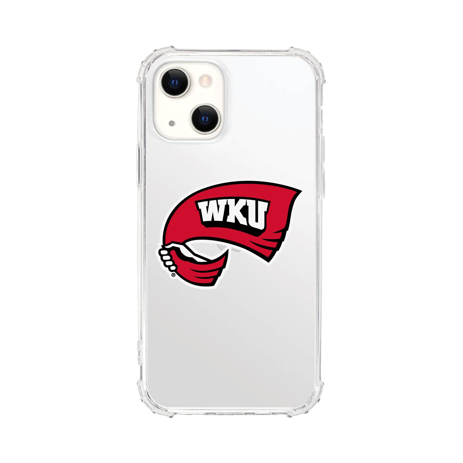 Western Kentucky University Clear Tough Edge Phone Case, Classic V1 - iPhone 14