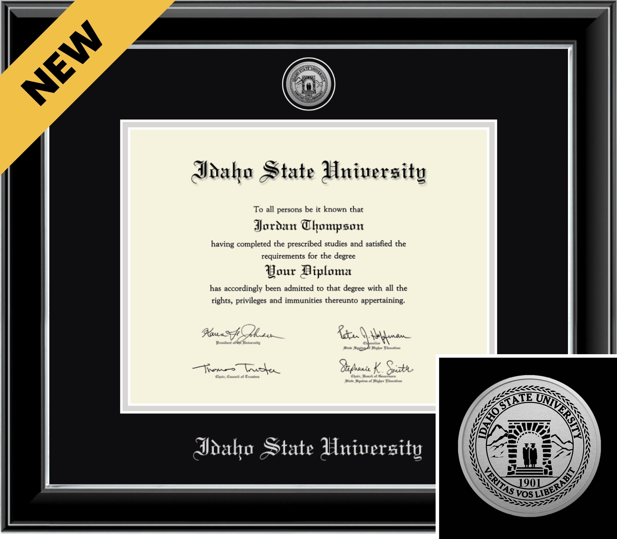 Church Hill Classics Onyx 8.5x11 Black Diploma Frame