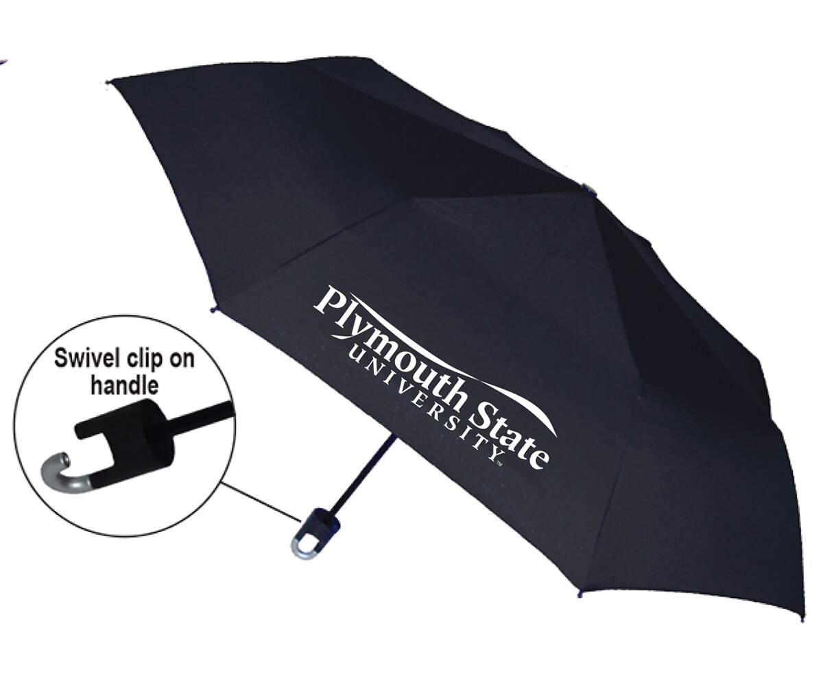 "Storm Clip" Mini Folding Emblematic Solid Umbrella 42" Coverage
