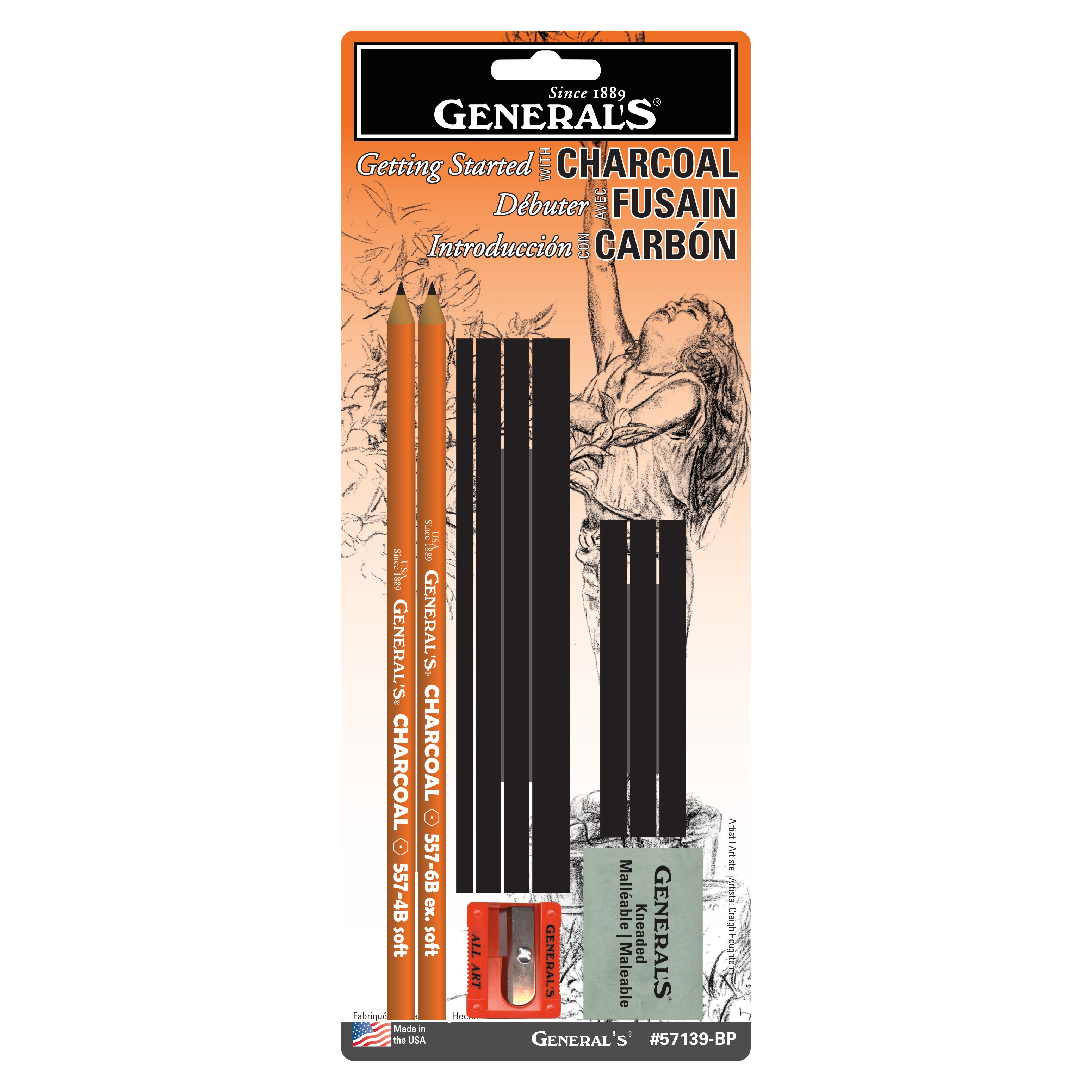General Pencil Charcoal Drawing Assortment Set
