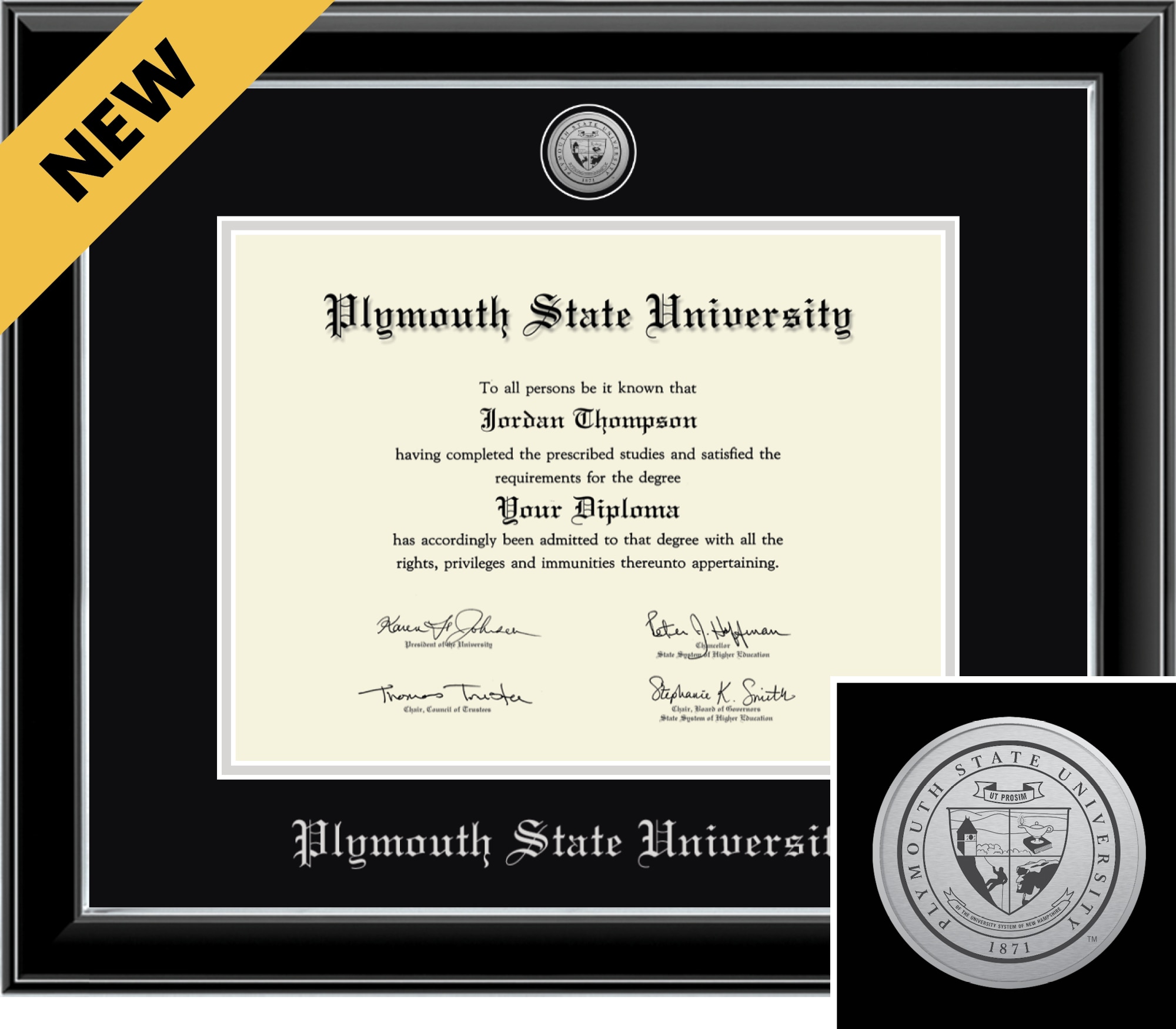 Church Hill Classics Onyx 9x12 Black Diploma Frame