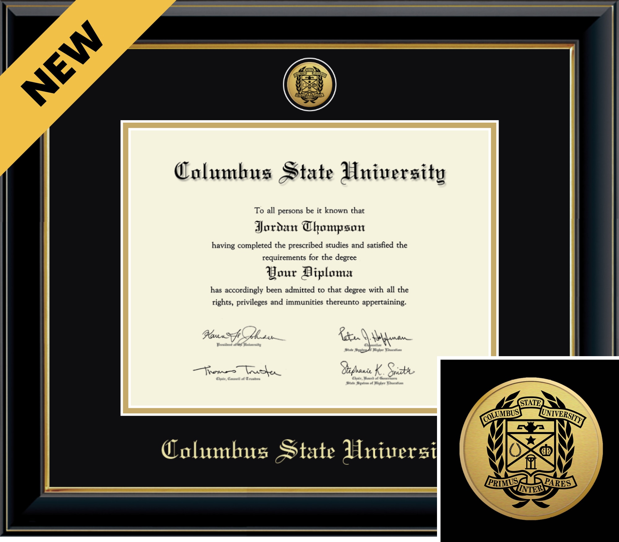 Church Hill Classics Onyx 8.5x11 Black Diploma Frame