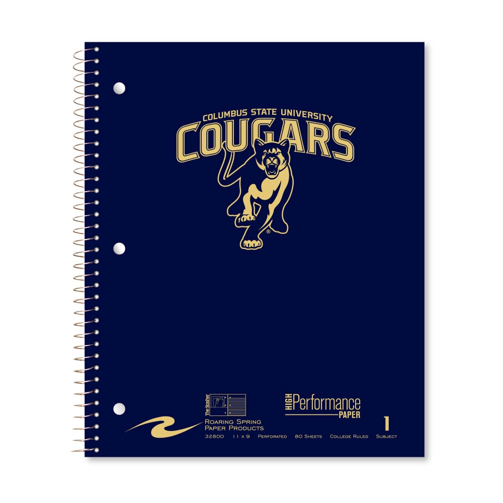 Roaring Premium 1 Subject Notebook, 8.5x11 College Ruled 20lb Paper, Pressboard Foil Cover