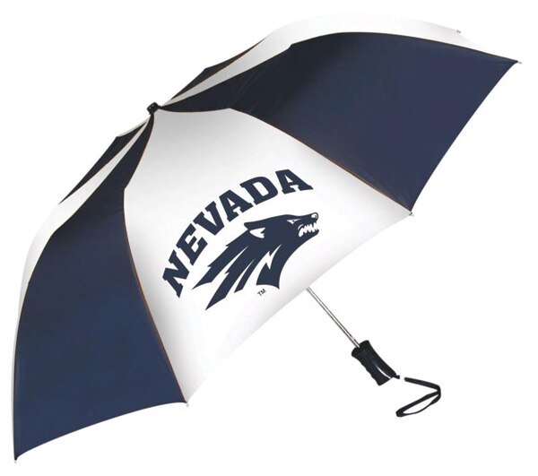 University of Nevada Reno "The Sport" 2-Tone Emblematic Umbrella Automatic Folding 48" Coverage