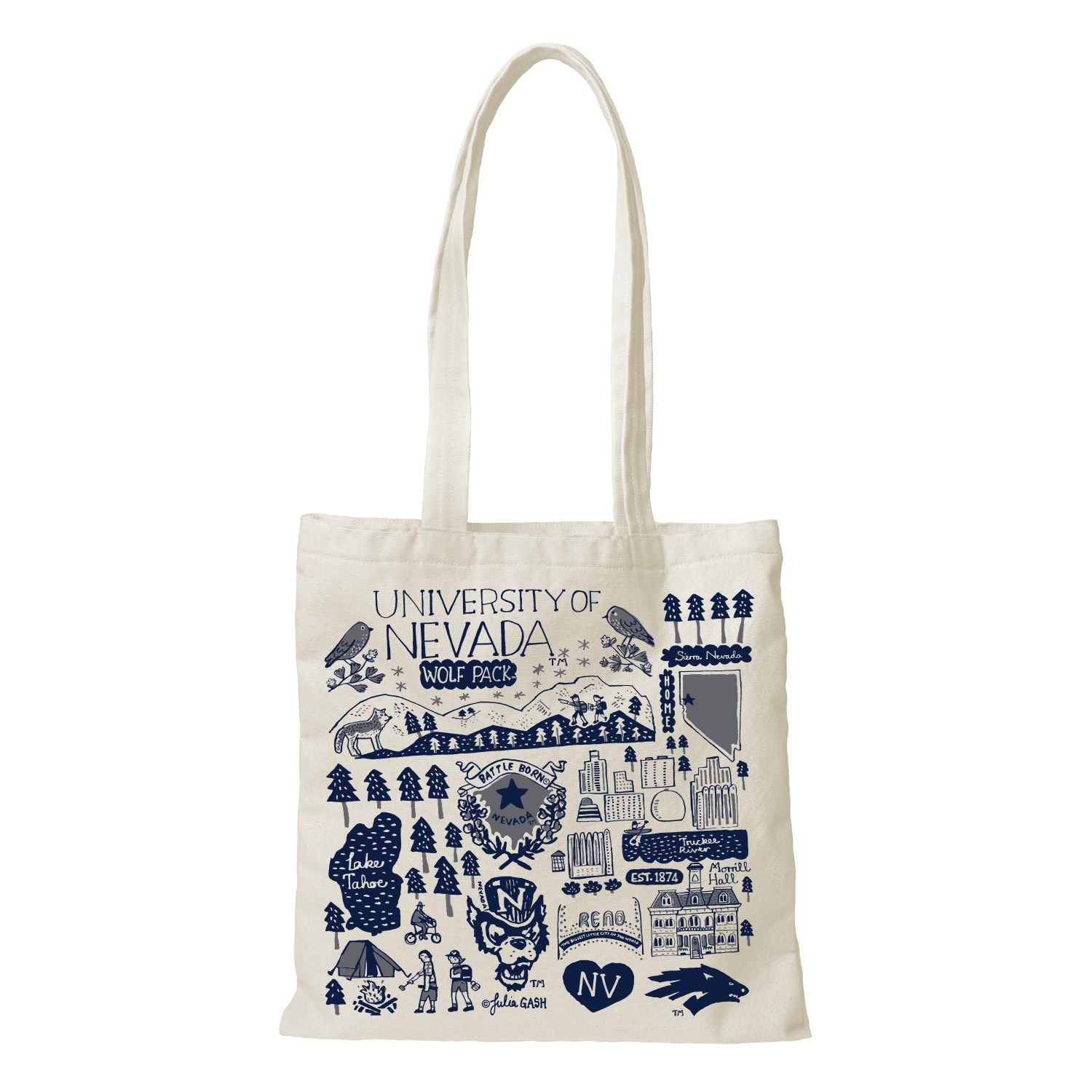 University of Nevada Reno Julia Gash Tote canvas