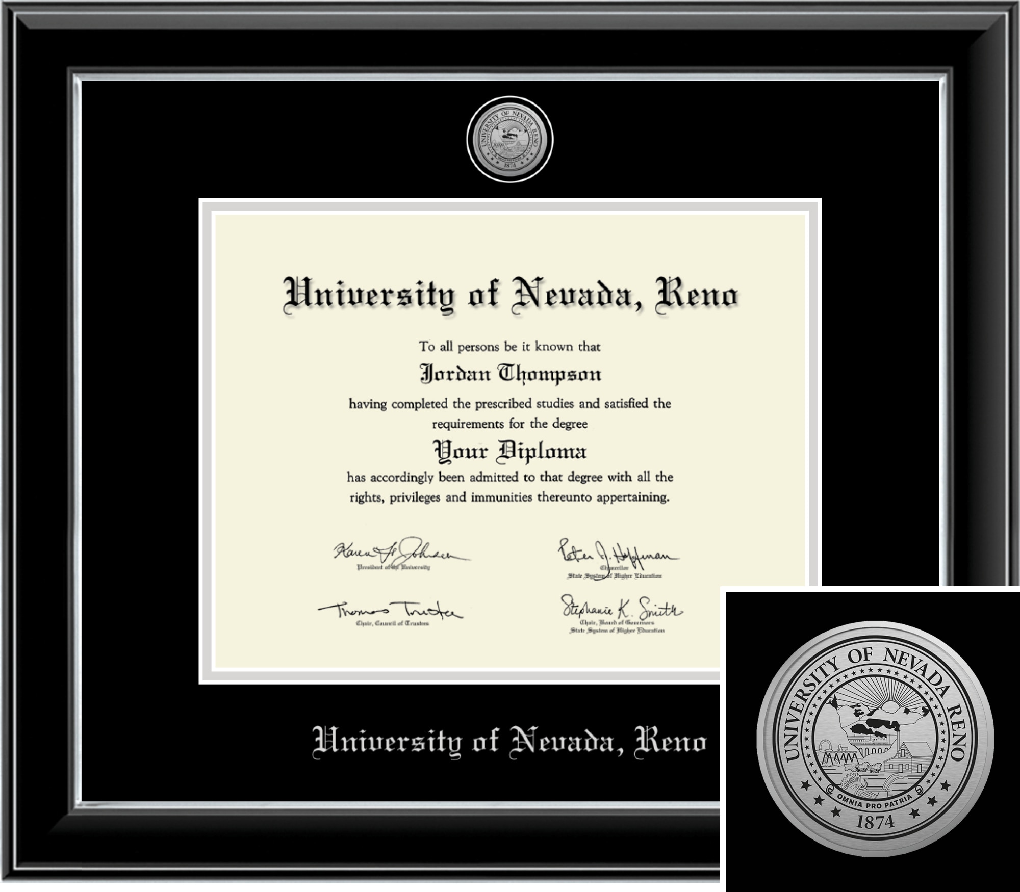 Church Hill Classics Onyx 8.5x11 Black Diploma Frame