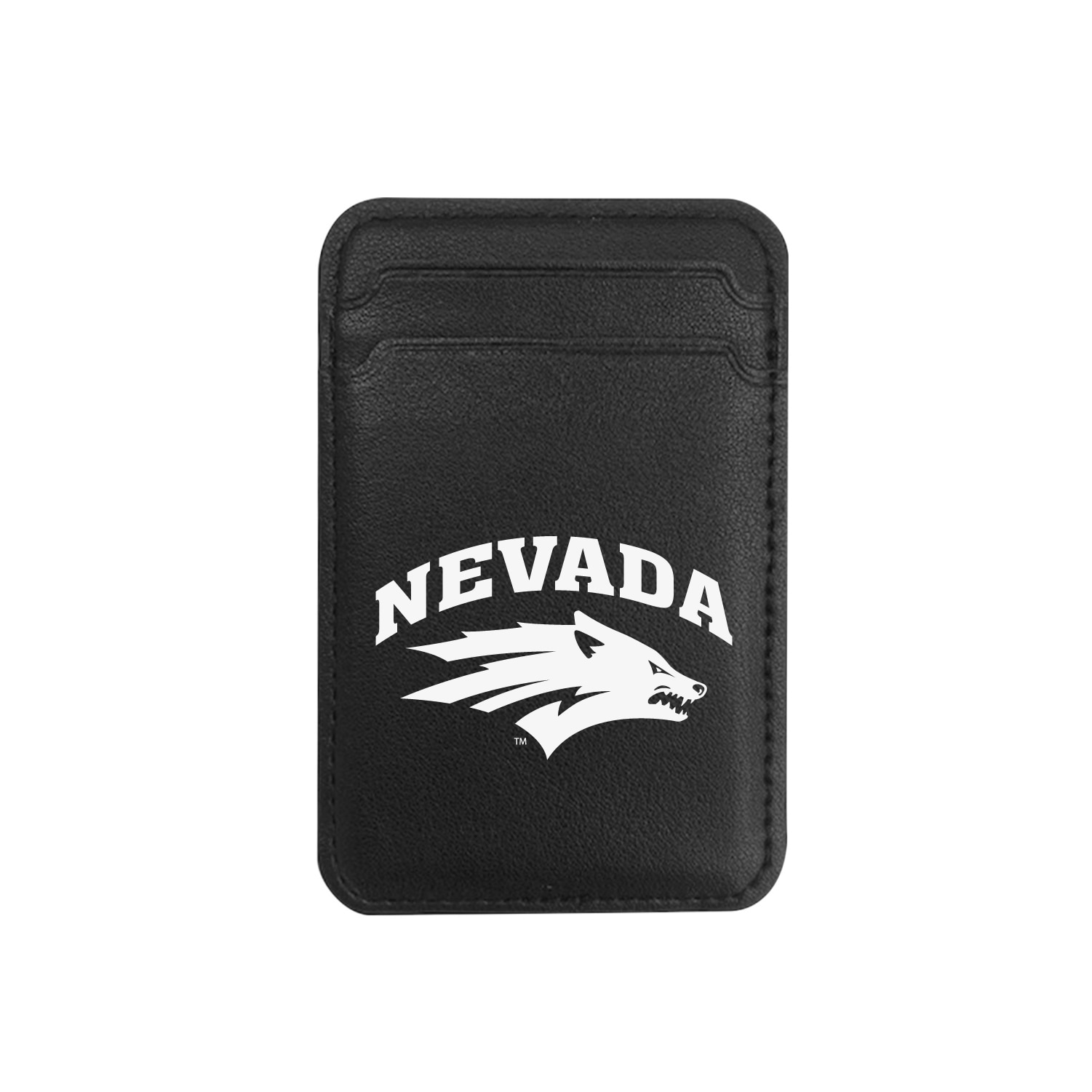 University of Nevada V2 - Leather Wallet Sleeve (Top Load, Mag Safe), Black, Classic V1