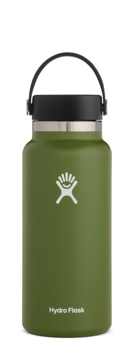 Hydro Flask: 24oz Wide Mouth w/ Flex Cap - Treeline Green