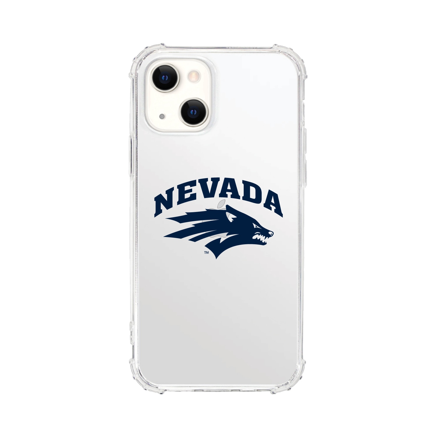 University of Nevada Clear Tough Edge Phone Case, Classic V1 - iPhone 14 Plus