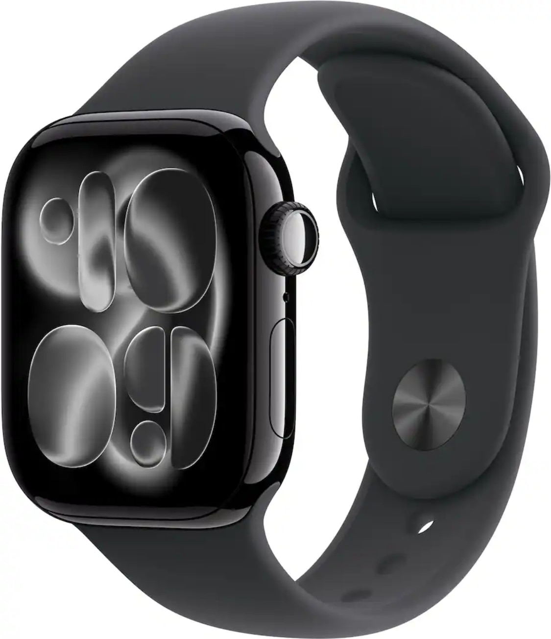 Apple Watch Series 11 GPS 42mm Jet Black Aluminum Case with Black Sport Band - S/M