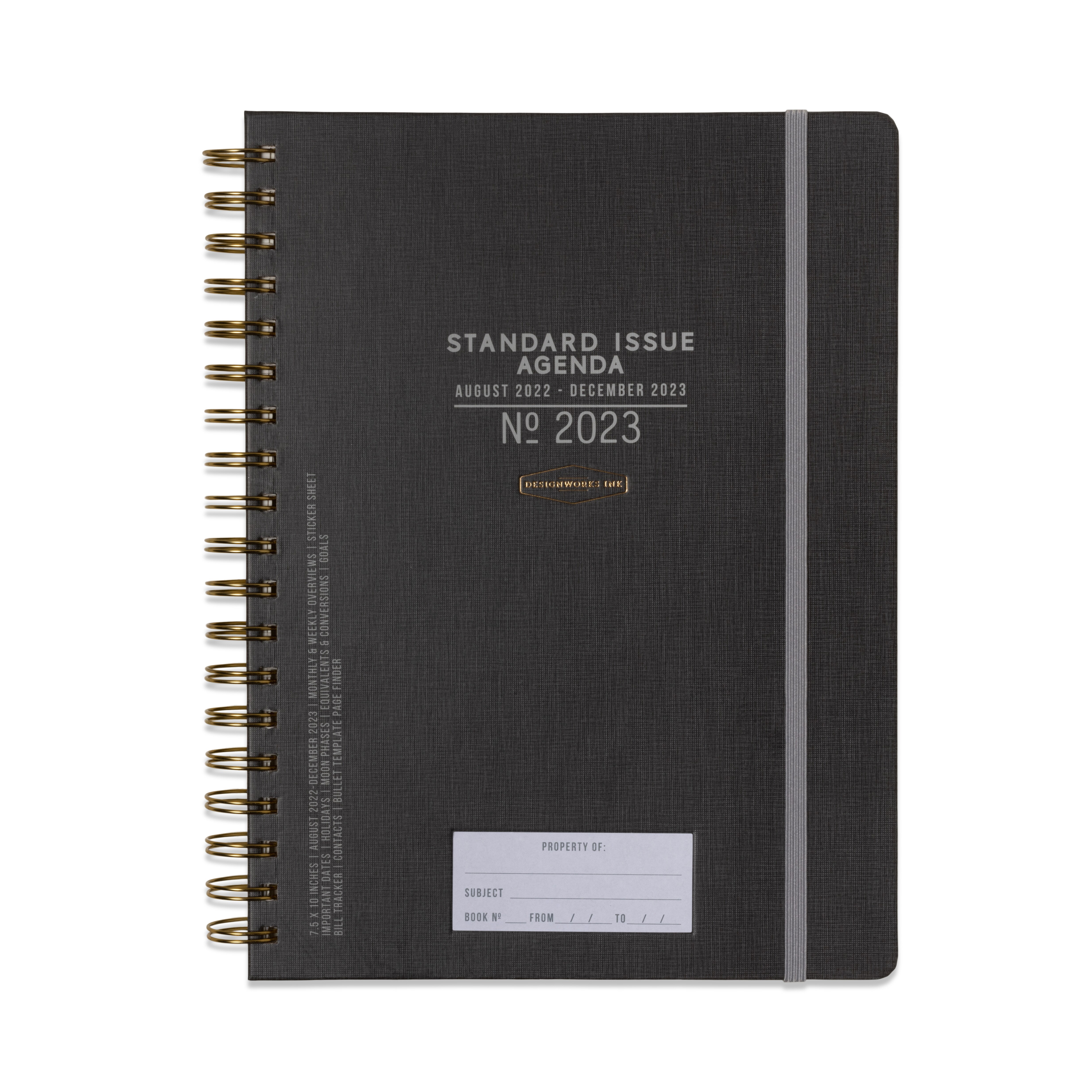 2022-2023 Academic-Year Planner. Large "Standard Issue" Black Twin-Wire.