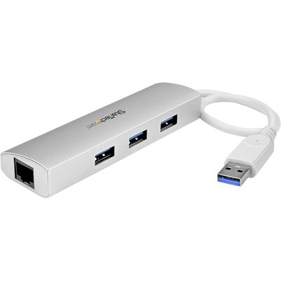 Startech 3Pt Prtbl USB 3.0 w Ethernet