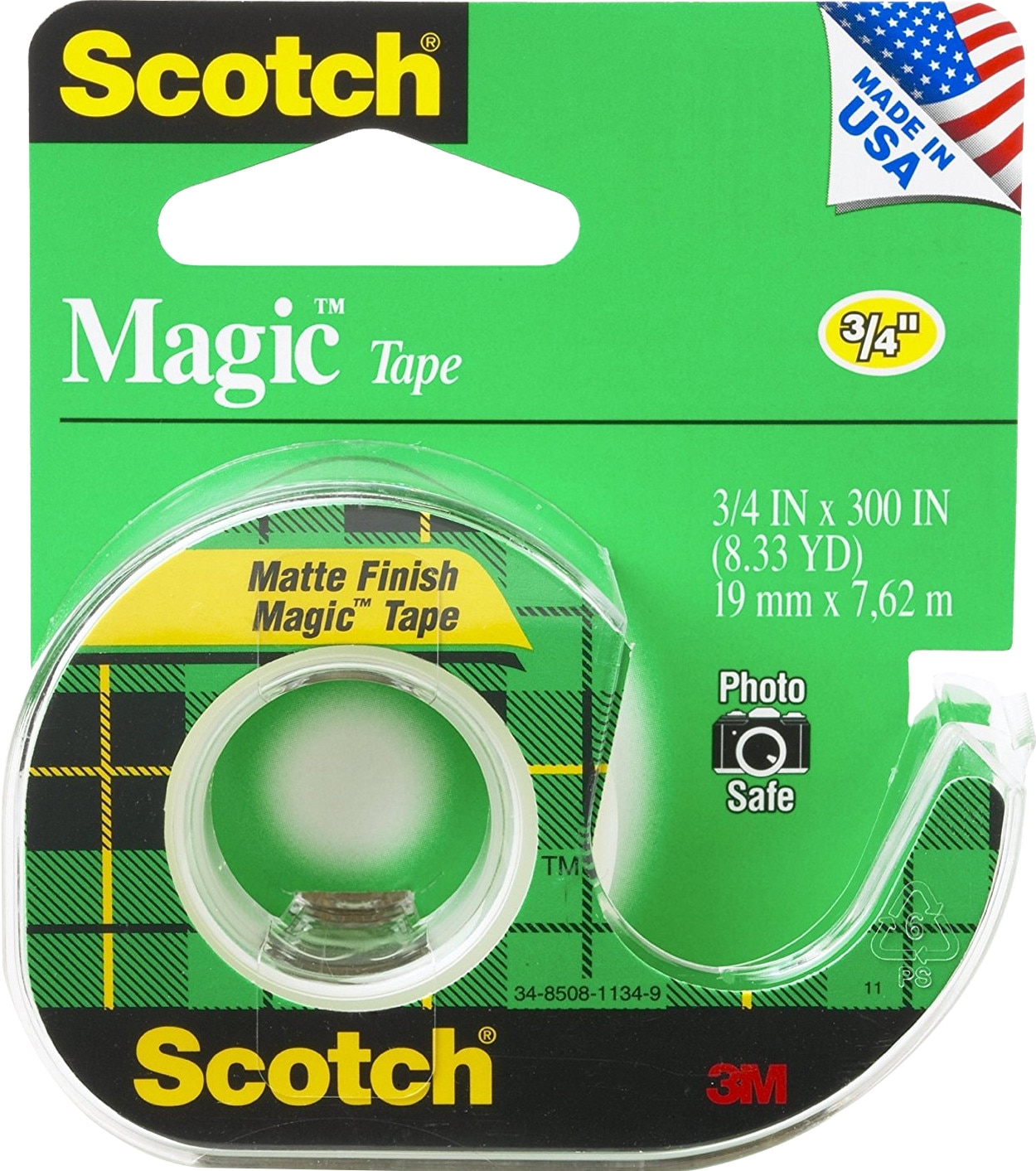 3M Scotch Magic Tape Dispensered Roll 34 x 300