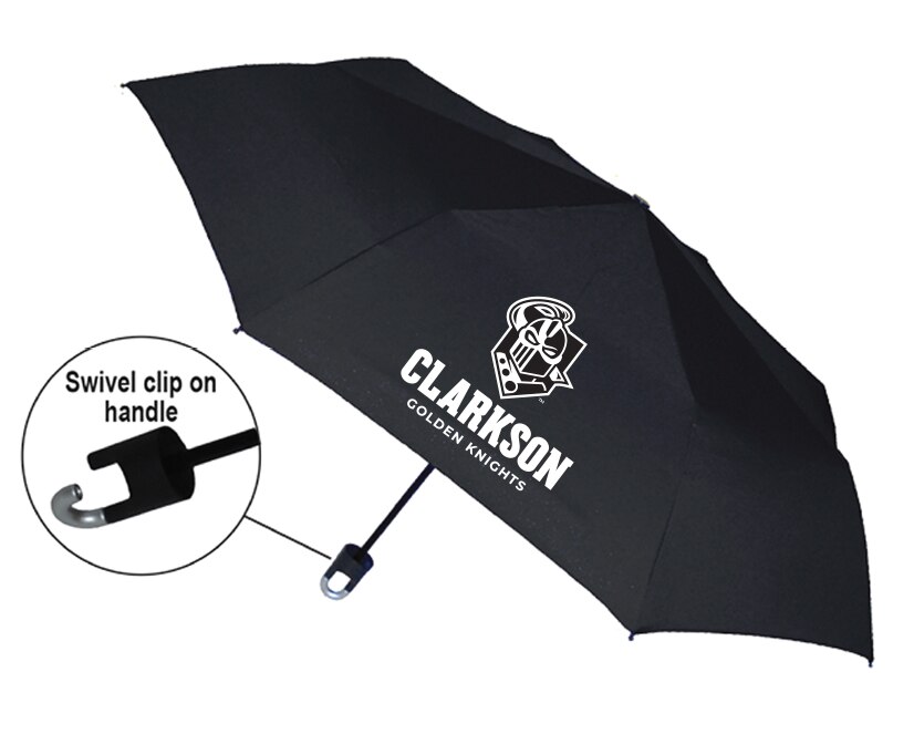 "Storm Clip" Mini Folding Emblematic Solid Umbrella 42" Coverage