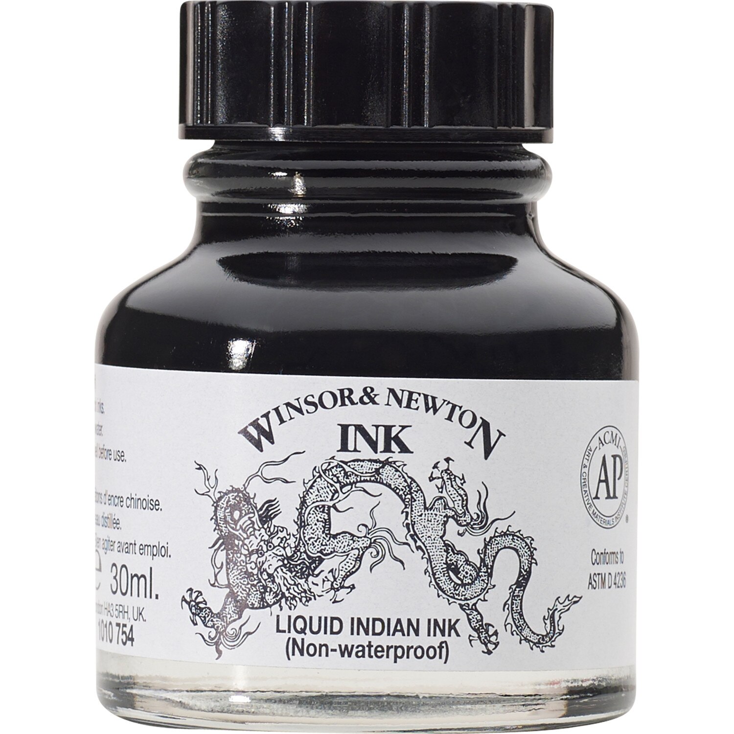 Winsor & Newton Liquid Indian Ink, Non-Waterproof, 1 oz.