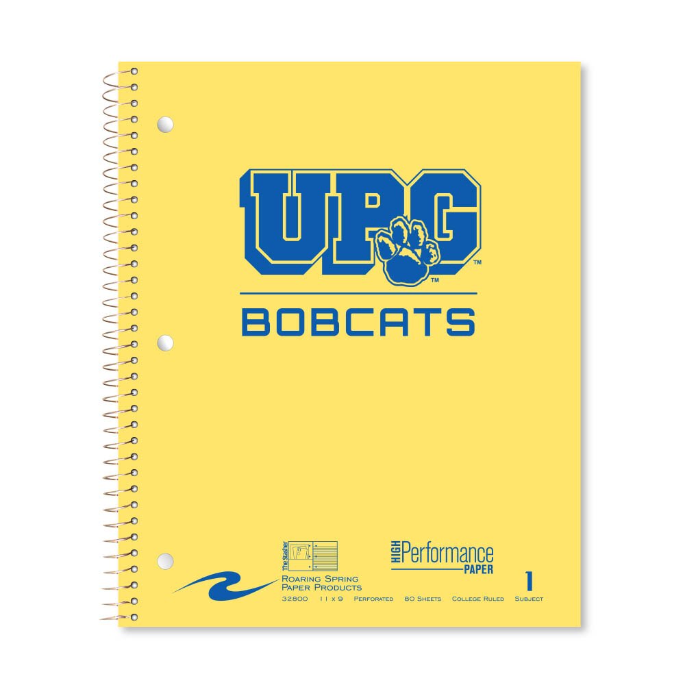 Roaring Premium 1 Subject Notebook, 8.5x11 College Ruled 20lb Paper, Pressboard Foil Cover