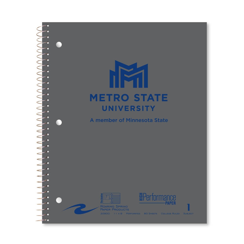Roaring Premium 1 Subject Notebook, 8.5x11 College Ruled 20lb Paper, Pressboard Foil Cover