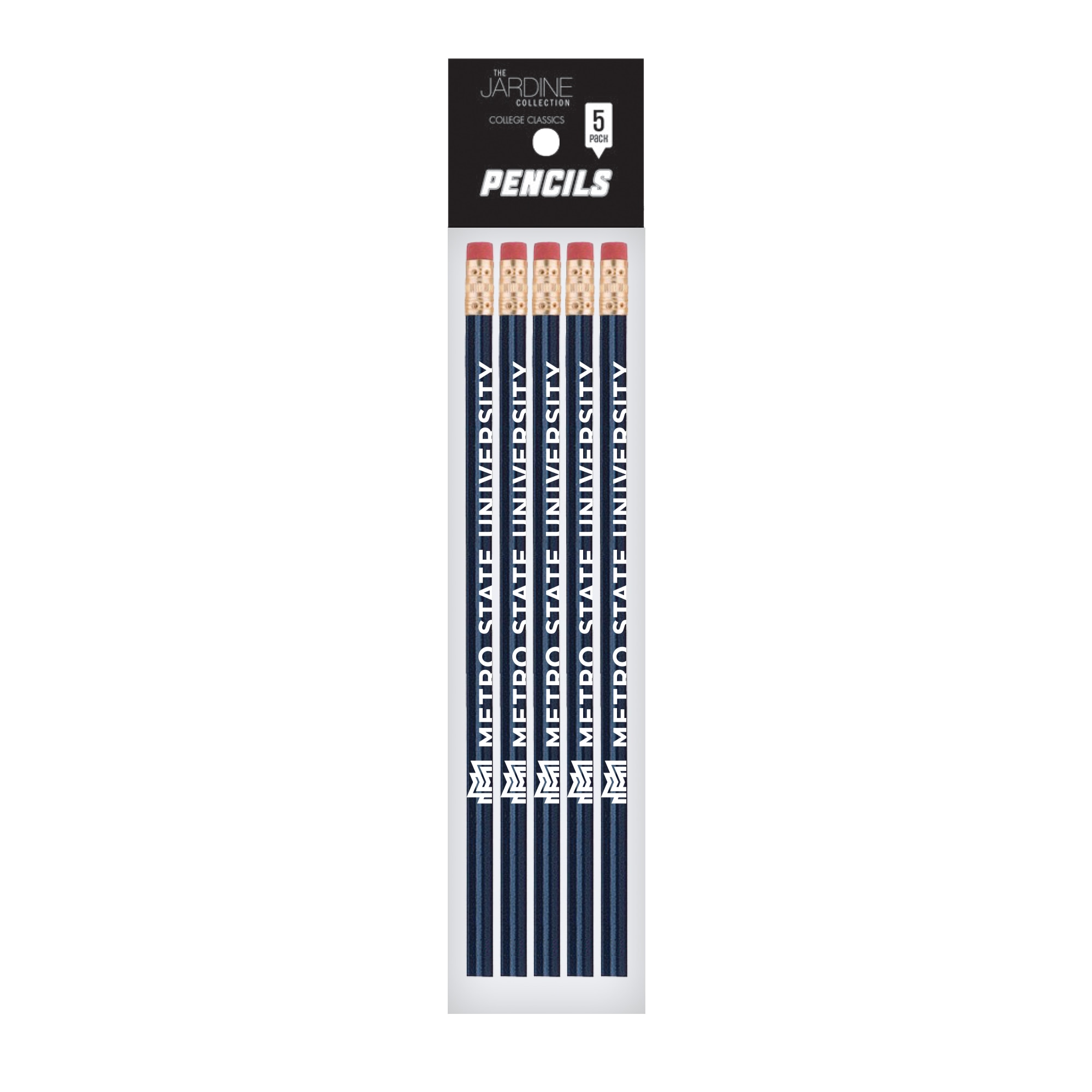 Emblematic Pencil 5pk School Name