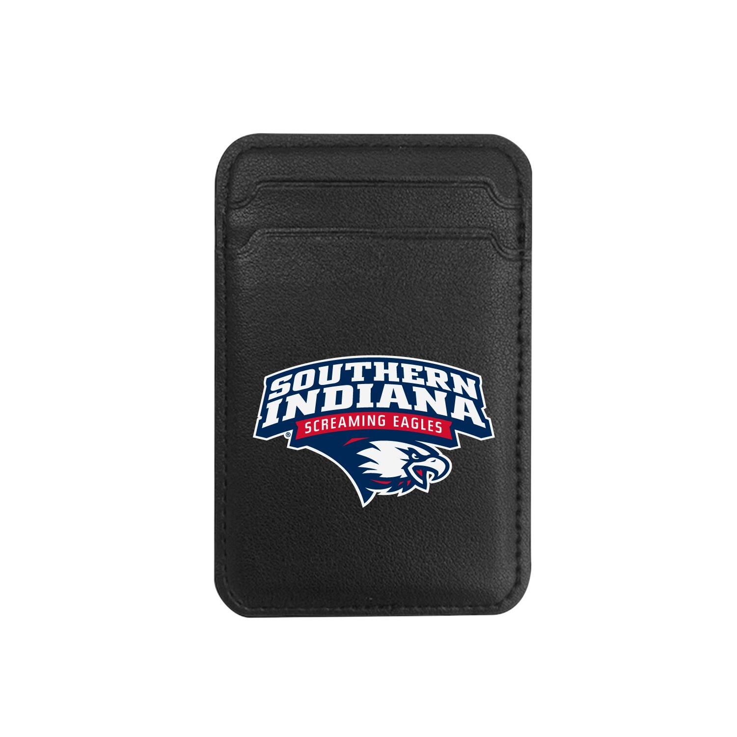 University of Southern Indiana - Leather Wallet Sleeve (Top Load, Mag Safe), Black, Classic V1