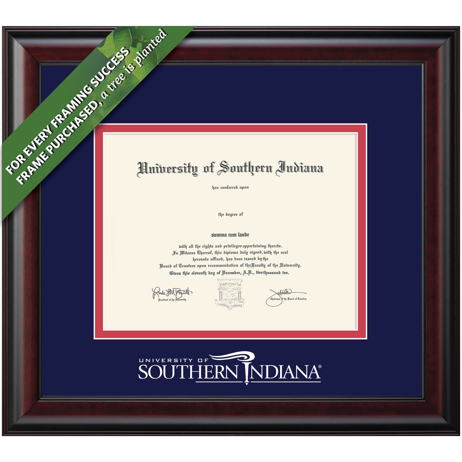 Framing Success 8.5 x 11 Classic White Embossed School Name Bachelors Diploma Frame