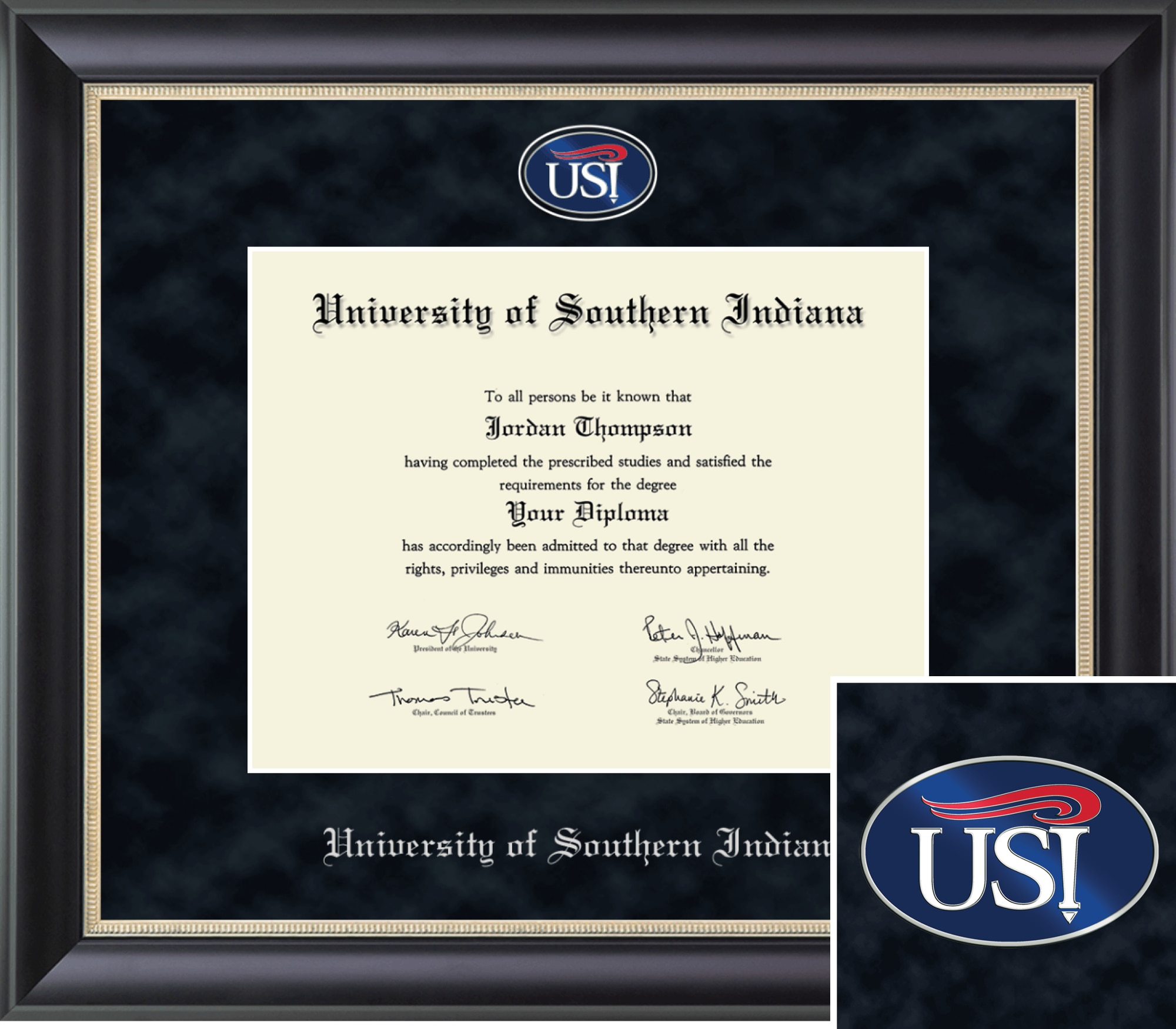 Church Hill Classics, 8.5x11,Regal,Black Satin,Diploma Frame