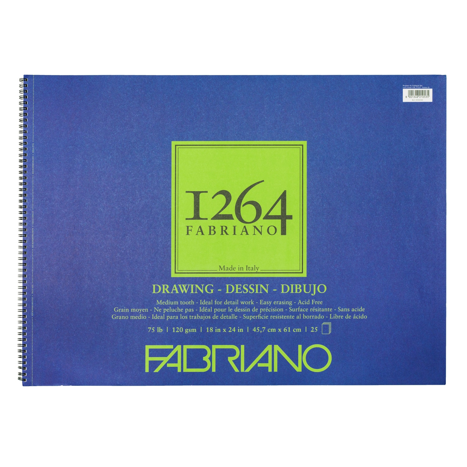 Fabriano 1264 Drawing Spiral bound Pad 18"x24"