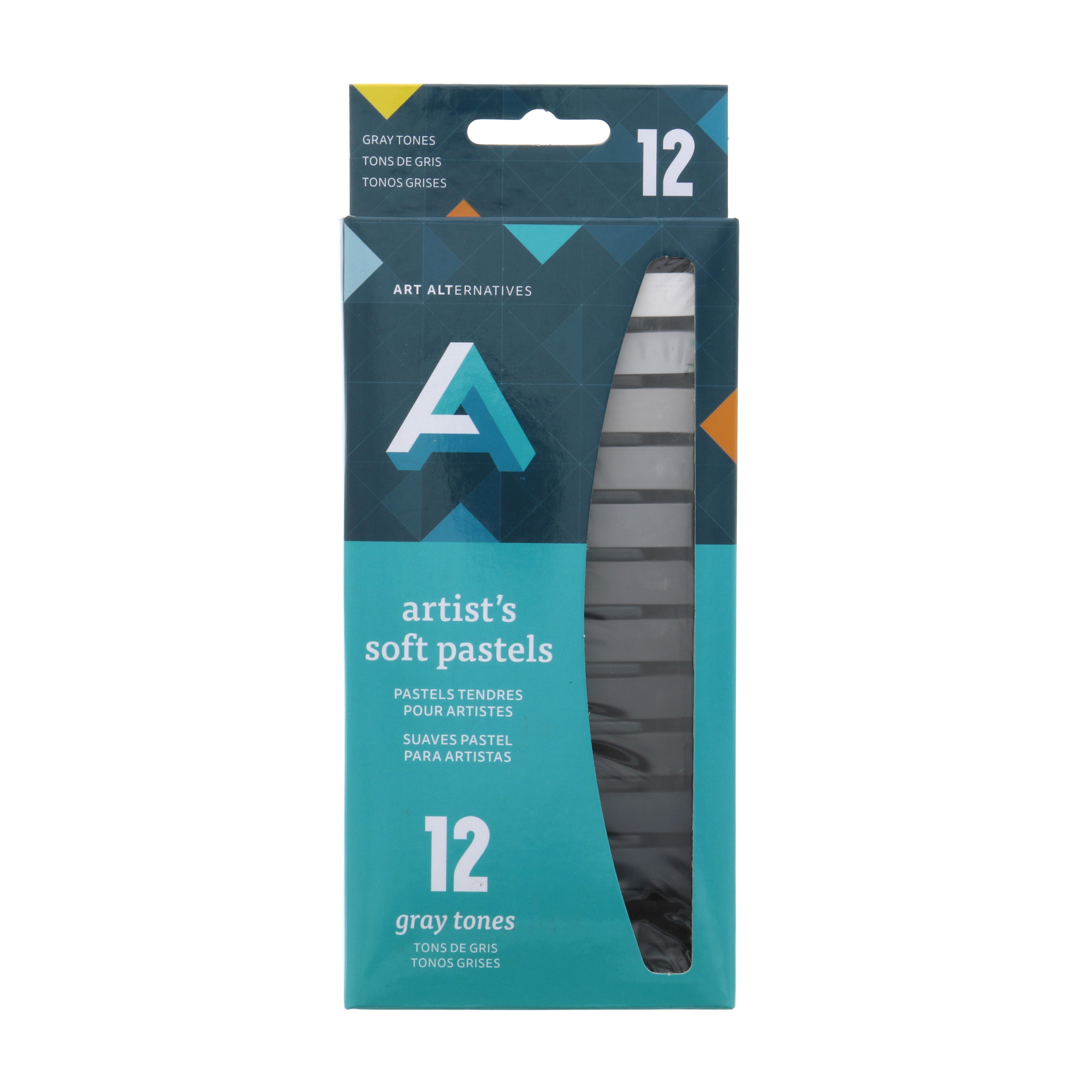 Art Alternatives Artist Soft Pastel Set, 12-Pieces, Gray