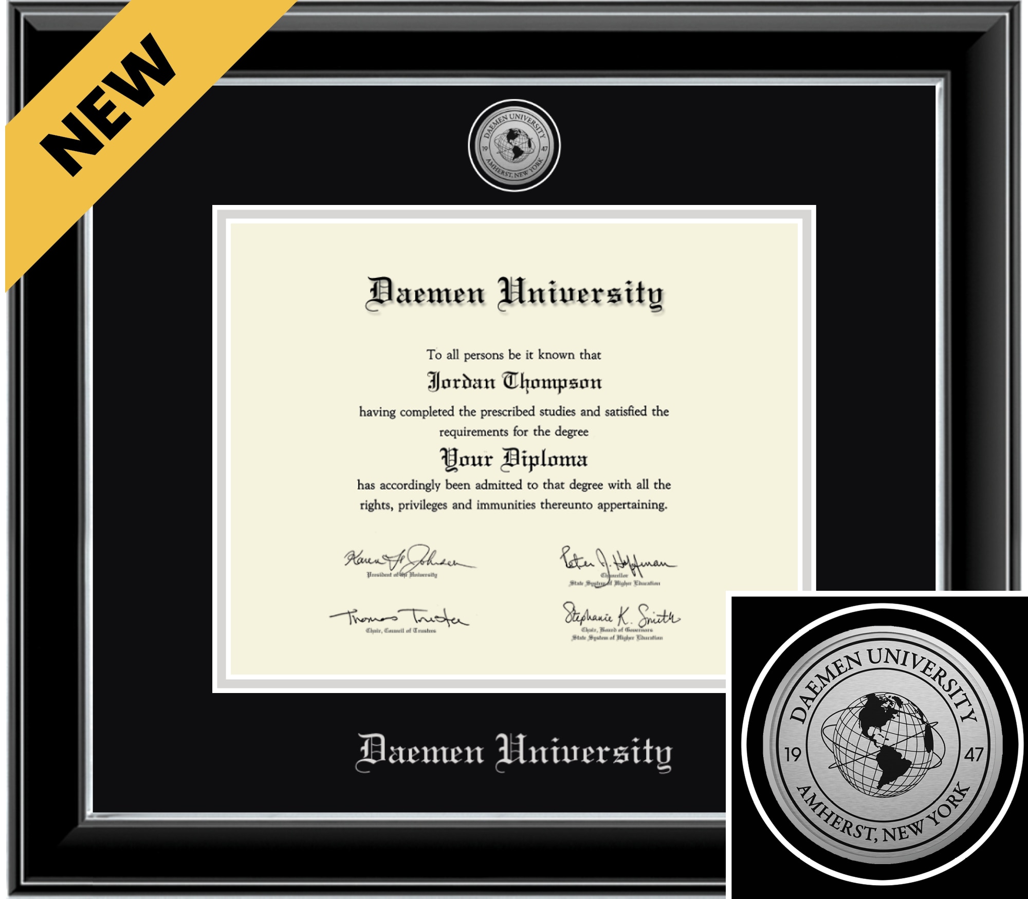 Church Hill Classics Onyx 8x10 Black Diploma Frame