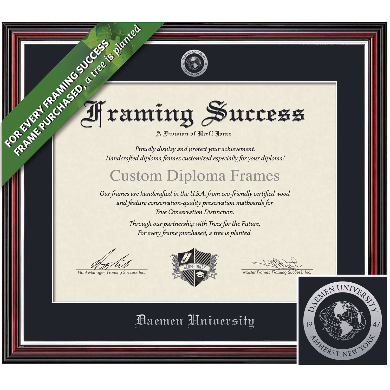 Framing Success 8 x 10 Scholastic Silver Embossed School Seal Bachelors, Masters Diploma Frame
