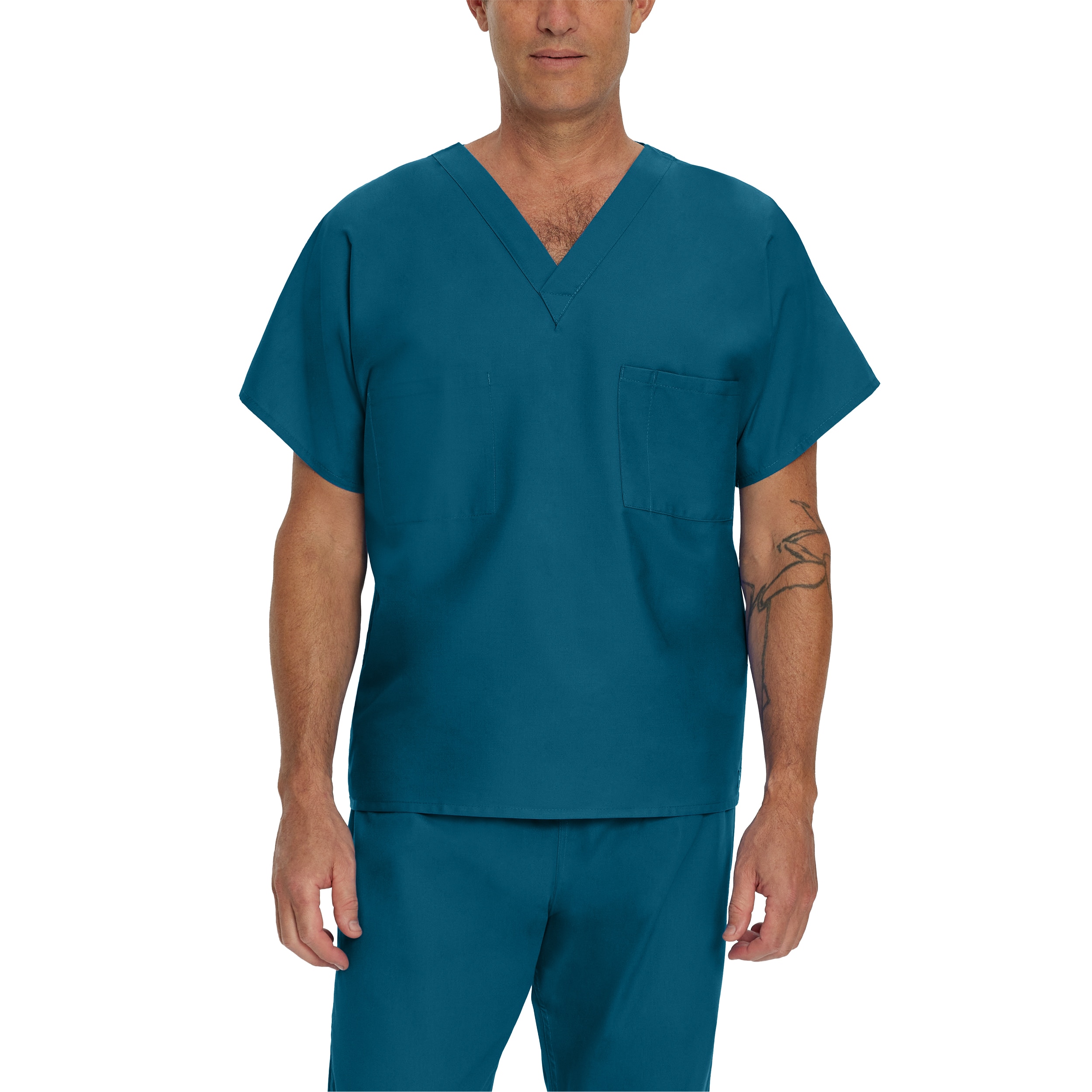 Reversible V-Neck Classic Fit Solid Scrub Top