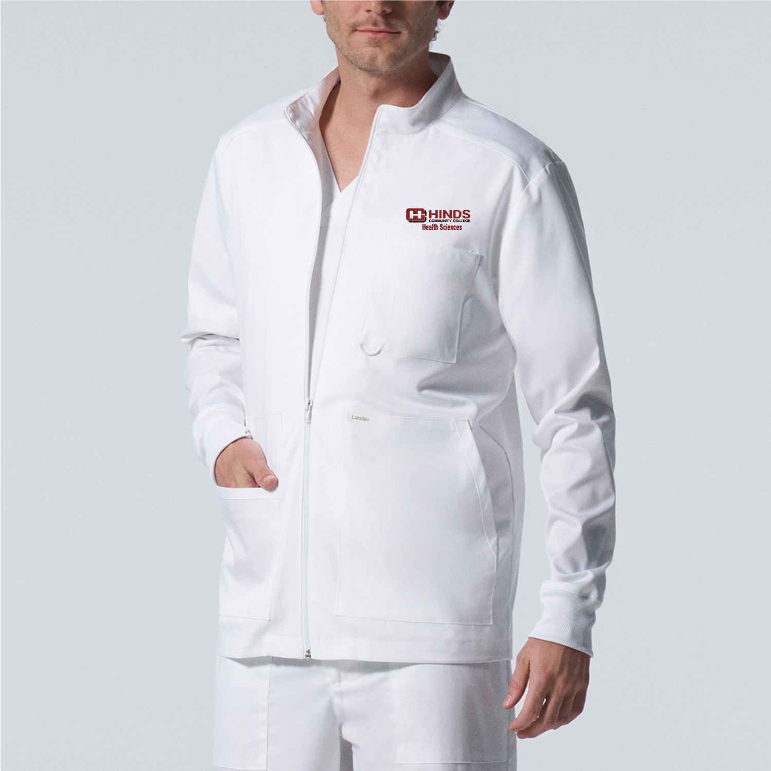 Proflex Mens Zip Front Scrub Jacket (LJ702 Logoed)