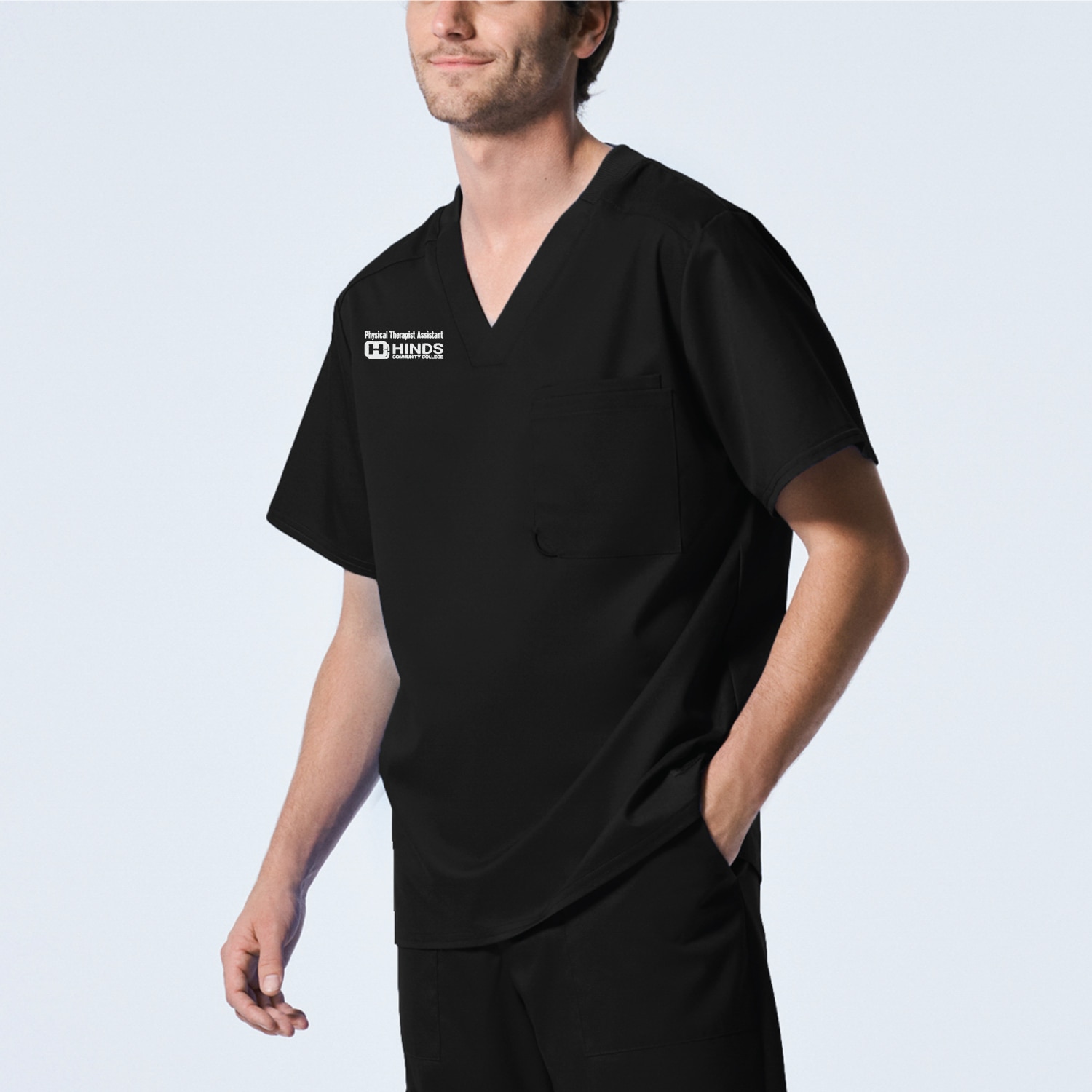 ProFlex Mens 2-Pocket V-Neck Scrub Top (LT108 Logoed)