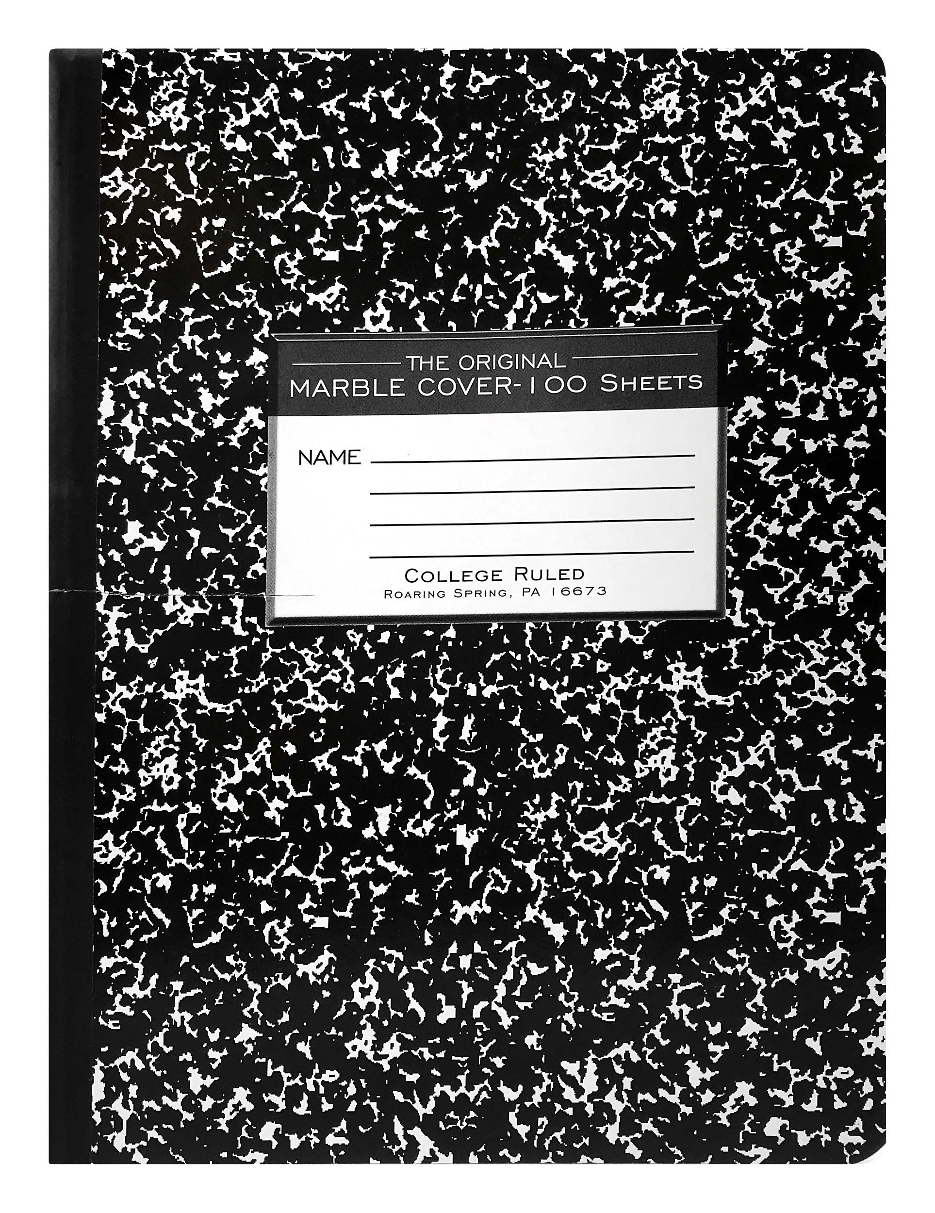Roaring Spring Hard Cover College Ruled Composition Book 9.75" x 7.5" 100 Sheets