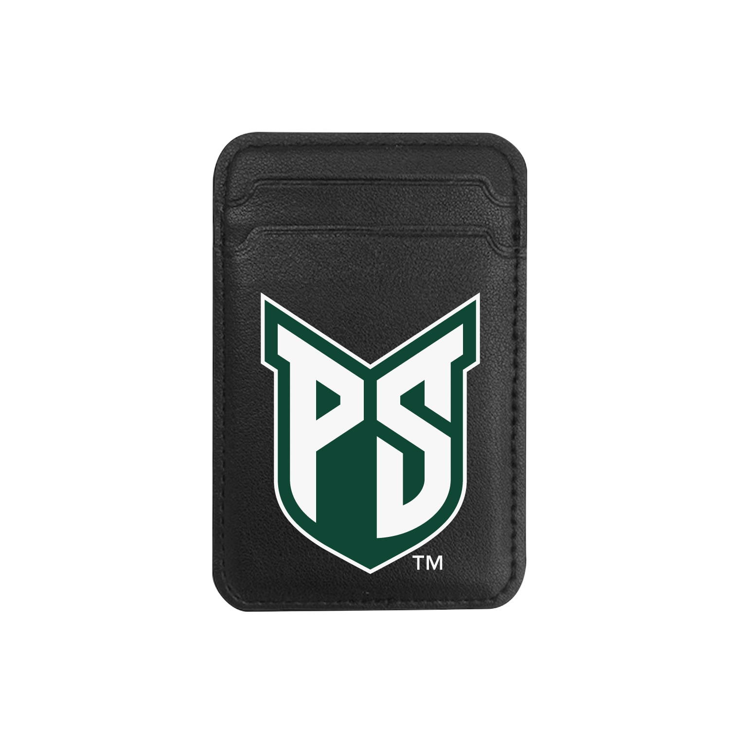 Portland State University - Leather Wallet Sleeve (Top Load, Mag Safe), Black, Classic V3