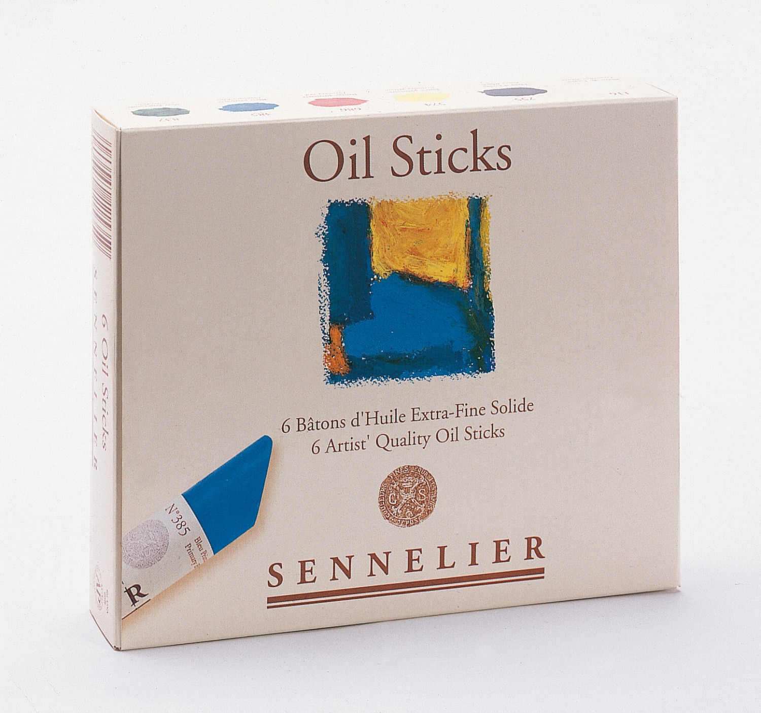 Sennelier Oil Stick Set, 6-Color Cardboard Set