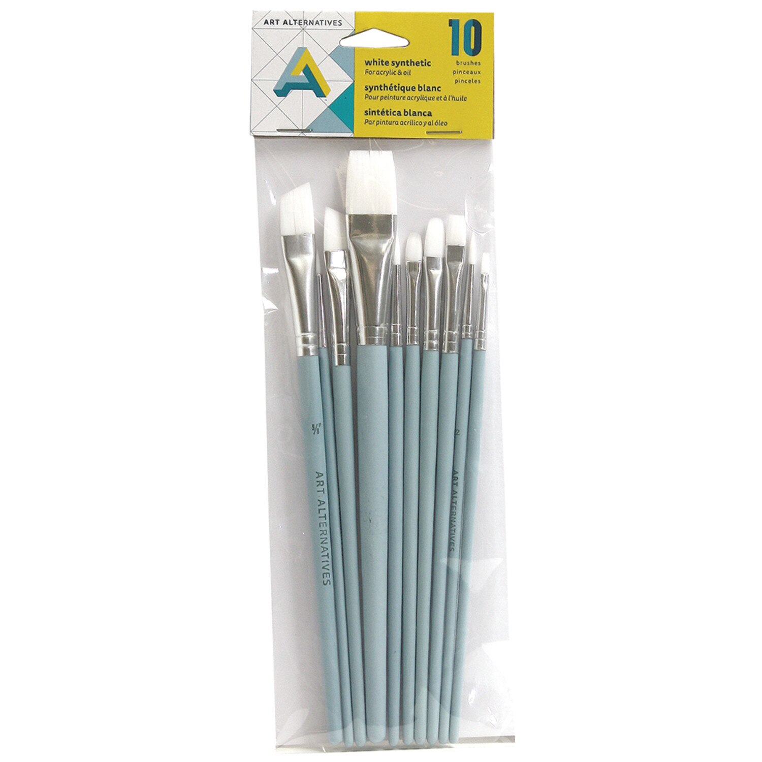 Art Alternatives Acrylic & Oil Value Brush, 10-Brush Set