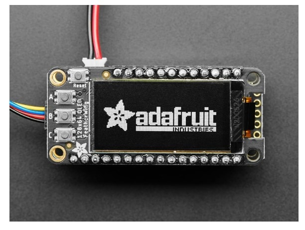 Adafruit FeatherWing OLED - 128x64 OLED Add-on For Feather