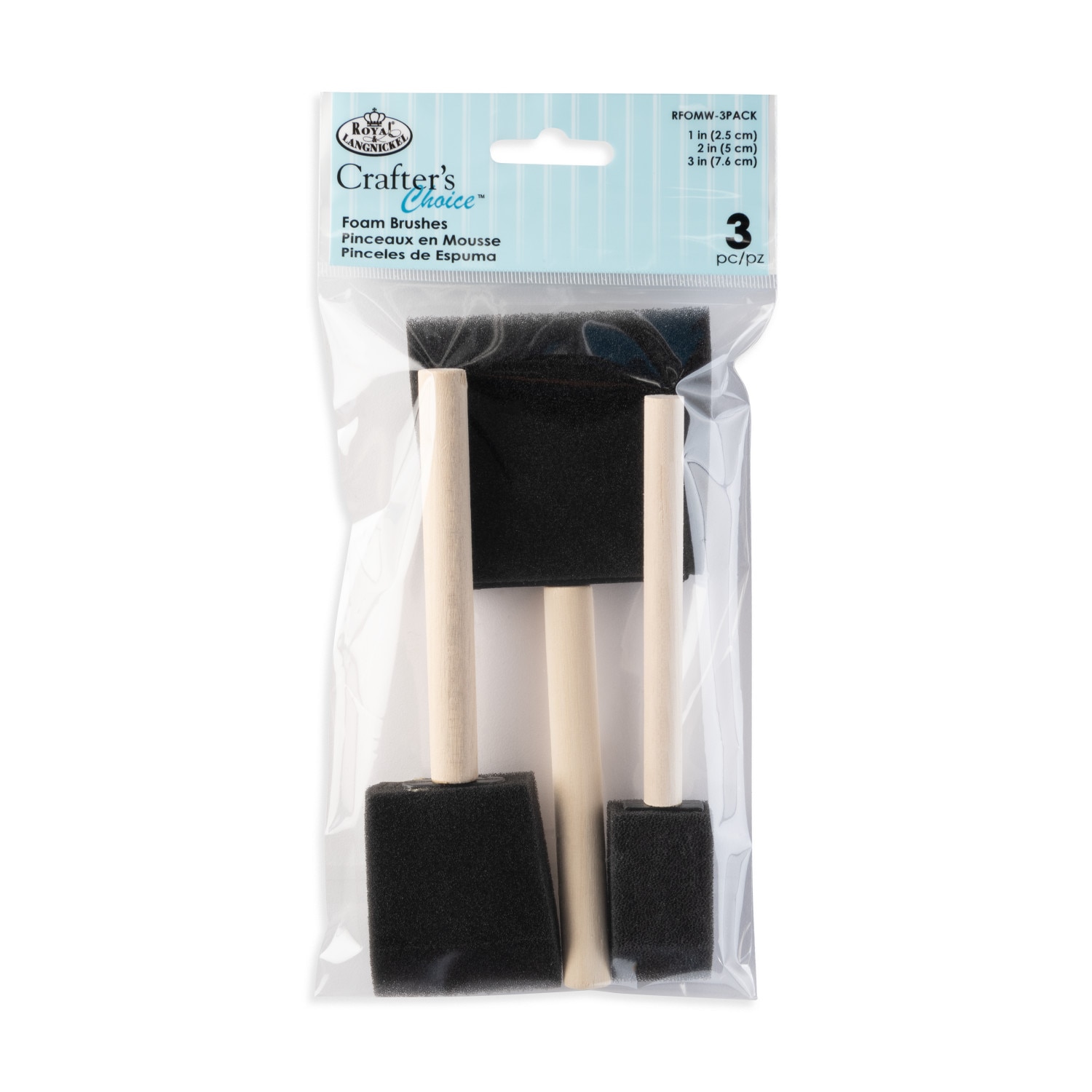 Foam Brushes 3 Pack