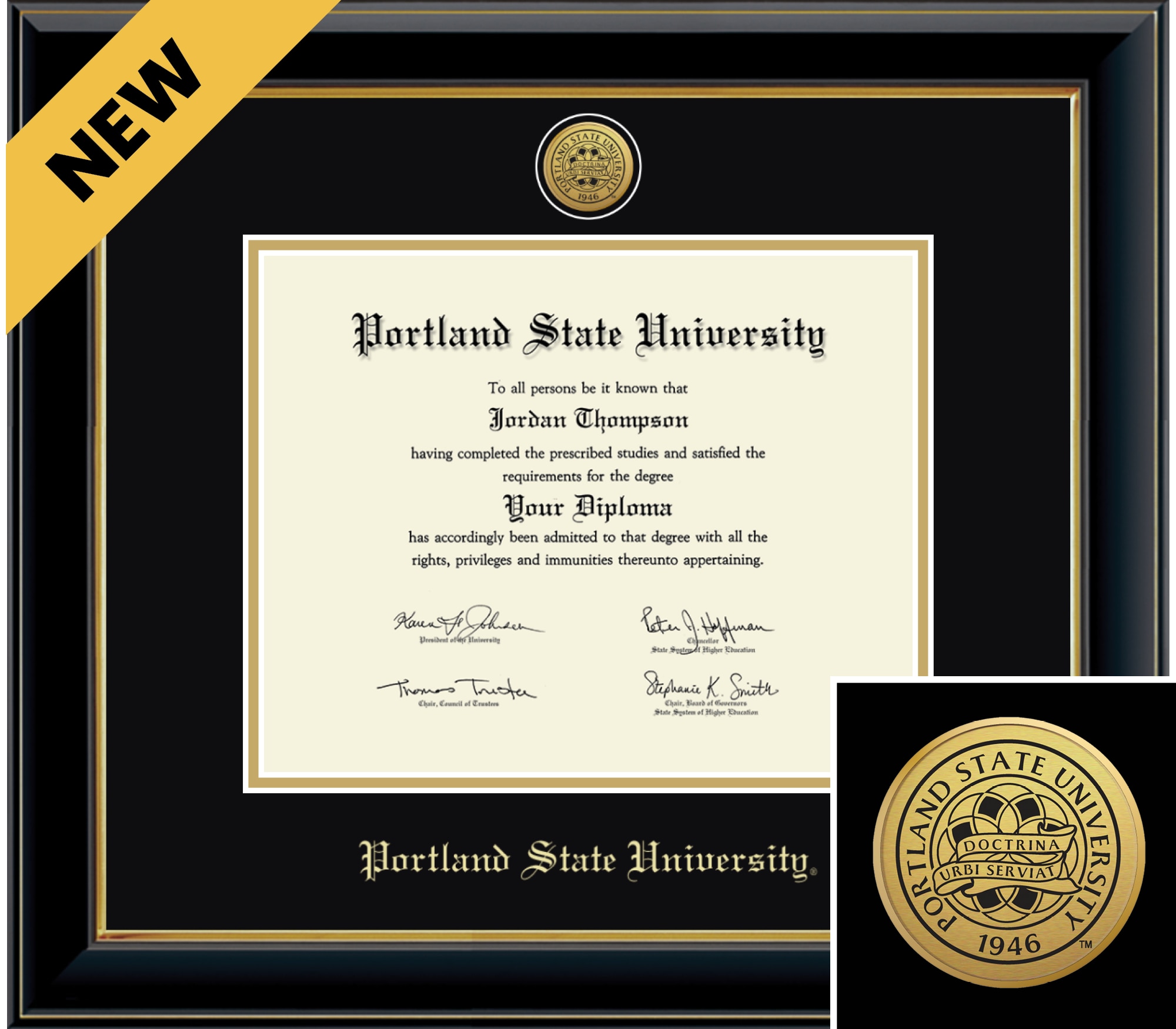 Church Hill Classics Onyx 8x10 Black Diploma Frame