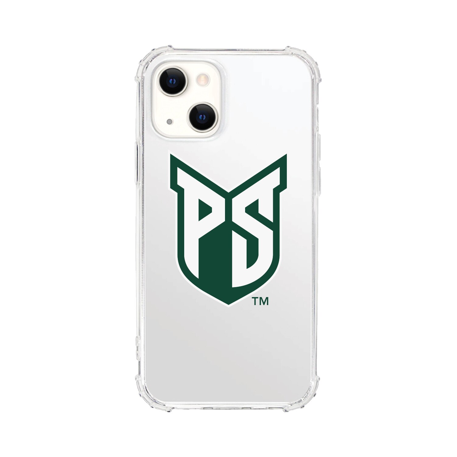 Portland State University Clear Tough Edge Phone Case, Classic V1 - iPhone 14