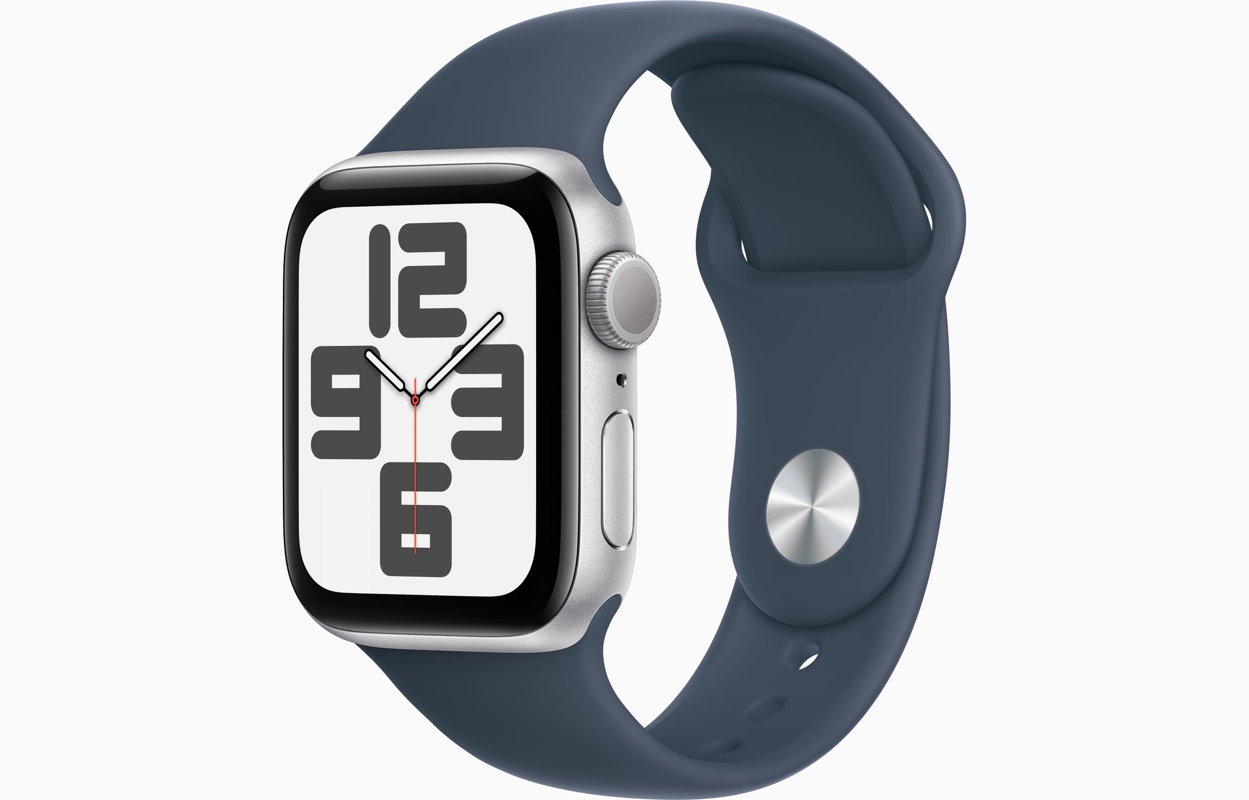 Apple Watch SE GPS + Cellular 40mm Silver Aluminum Case with Storm Blue  Sport Band M/L | Dowdy Student Stores