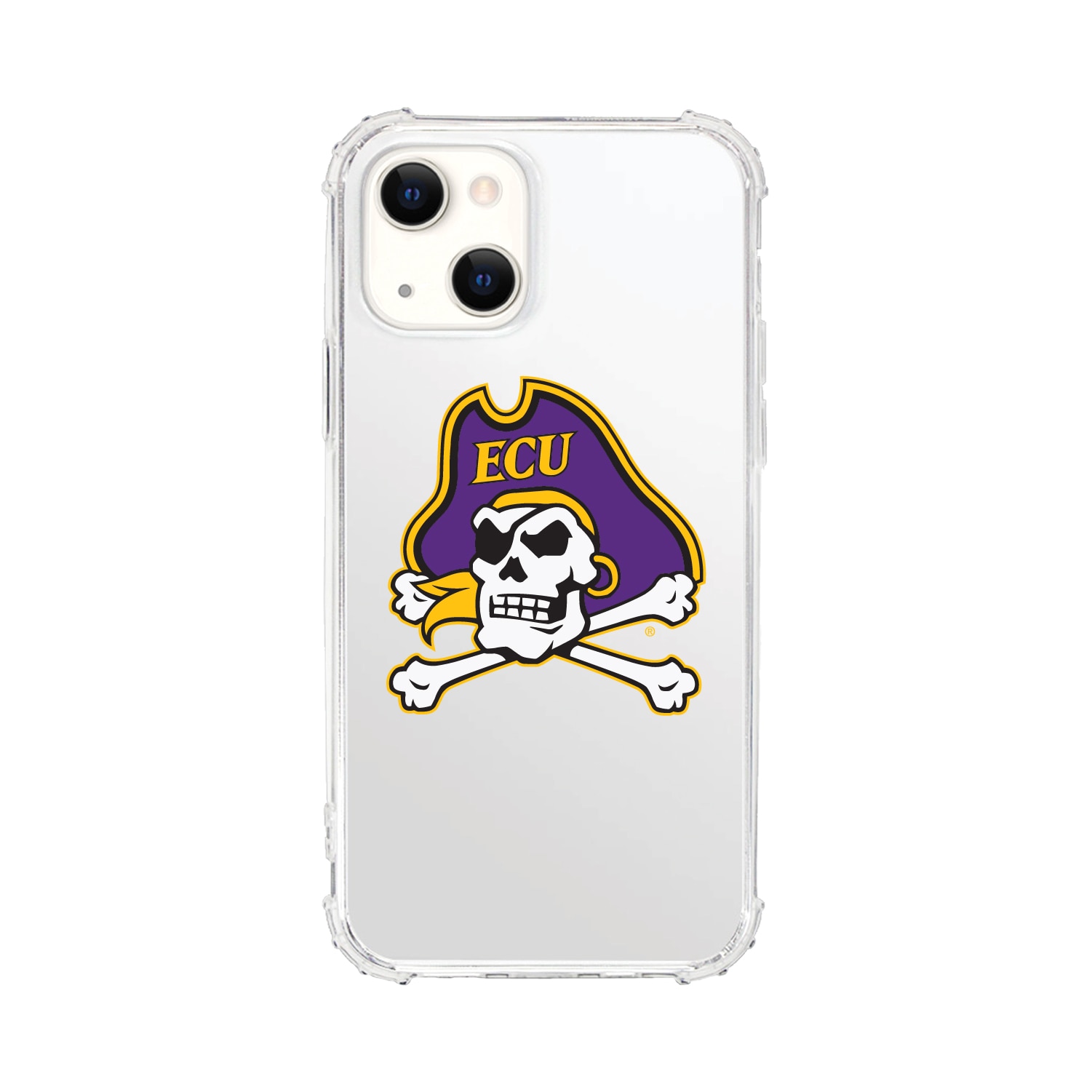 East Carolina University - Clear Tough Edge Phone Case, Classic  - iPhone 14