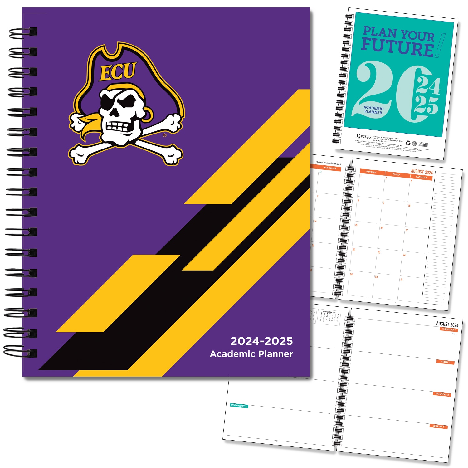 FY 25 Spirit Mascot Hard Cover Imprinted Planner 24-25 AY 7x9